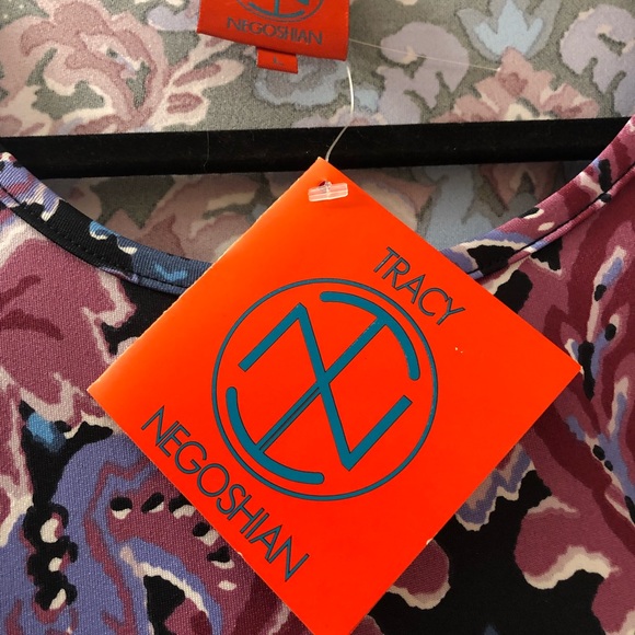 NWT Tracy Negoshian ‘Danielle’ Shift dress in floral watercolor w/ 3/4 sleeve. - Picture 6 of 8